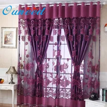 Panel Curtains 2017 Hot New 250cmx100cm Print Floral Voile Door Curtain Window Room Curtain Divider Scarf scrapbooking 17jun1