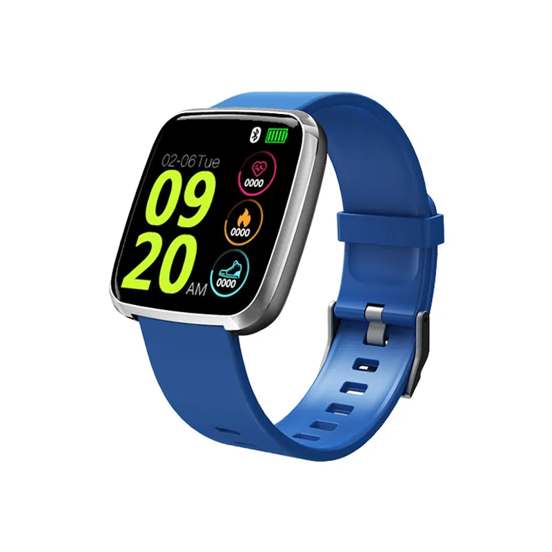 Умные часы водонепроницаемый монитор сердечного ритма кровяное давление несколько спортивный режим smartwatch женские часы наручные мужские умные часы - Цвет: Blue