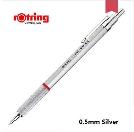 Rotring Rapid Pro 2,0 мм 0,7 мм 0,5 мм механический карандаш полностью металлический серебристый/черный автоматический карандаш для рисования - Цвет: 0.5mm  silver