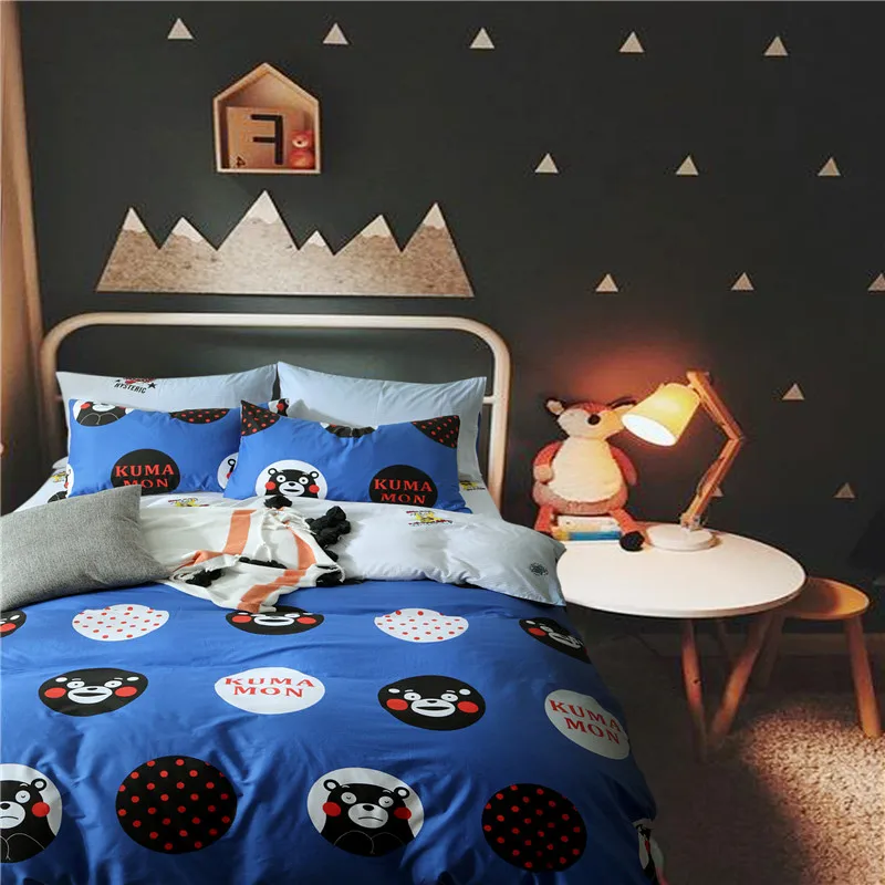 100 Cotton Cartoon Bear Bedding Sets Soft Kids Duvet Cover Set Quilt