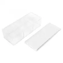 Прозрачная Косметика Коробка для хранения Чехол ватный тампон макияж держатель Контейнер Органайзер 4