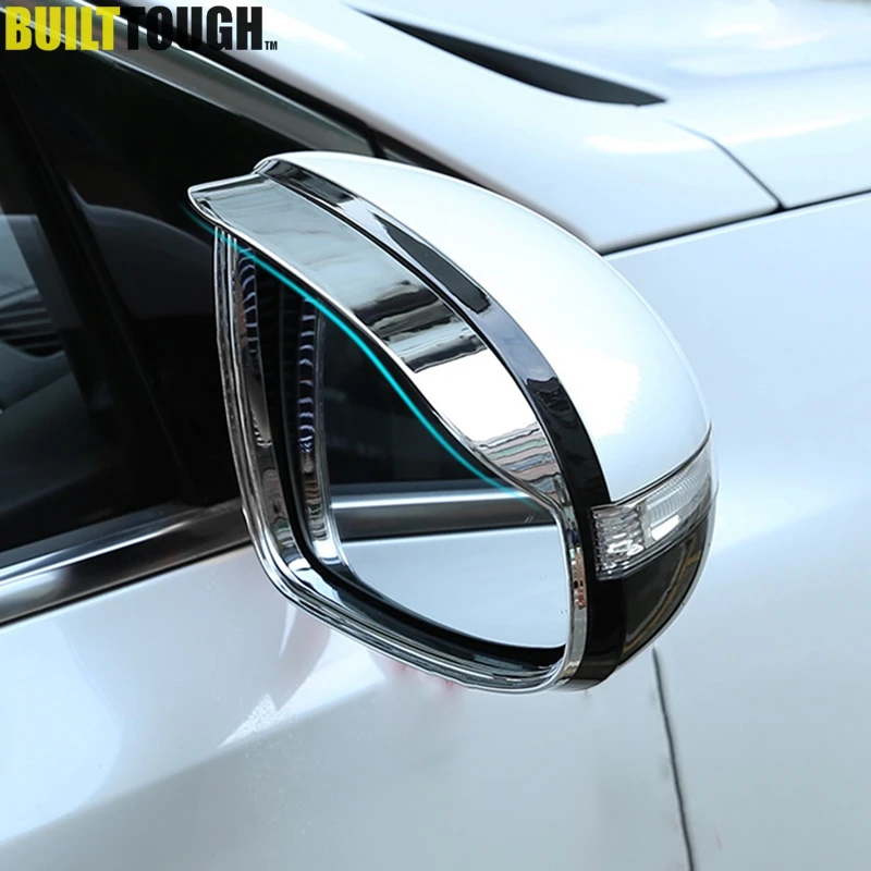 

For Kia Sportage QL 2017 2018 Chrome Side Rear View Mirror Rain Snow Guard Visor Vent Shade Cover Trim Garnish Bezel Car Styling