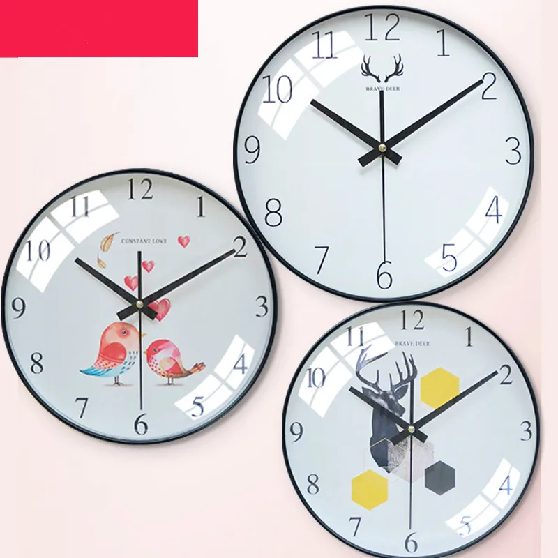 

2019 new arrival Nordic wind art clock bedroom living room simple personality creative fashion trend wall clock modern design