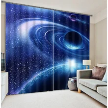 3D Blackout Curtains Cartoon Blue Planet Space Milky Way Pattern Fabric Children Bedroom Curtains for Living Room Home Textiles цена 3D Blackout Curtains Cartoon Blue Planet Space Milky Way Pattern Fabric Children Bedroom Curtains for Living Room Home Textiles цены онлайн