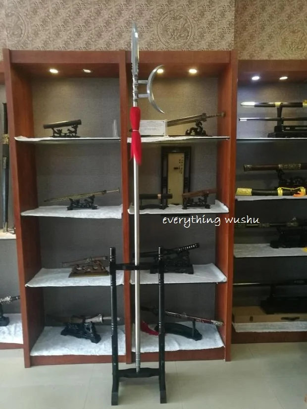 Дамасская сталь ушу одна сторона халберд боевое искусство оборудование длинное