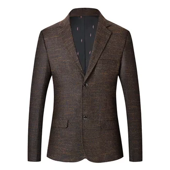 

Plaid Business Casual Slim Men's Suit Set Jacket Mans Suit Classic Veste Homme Costume