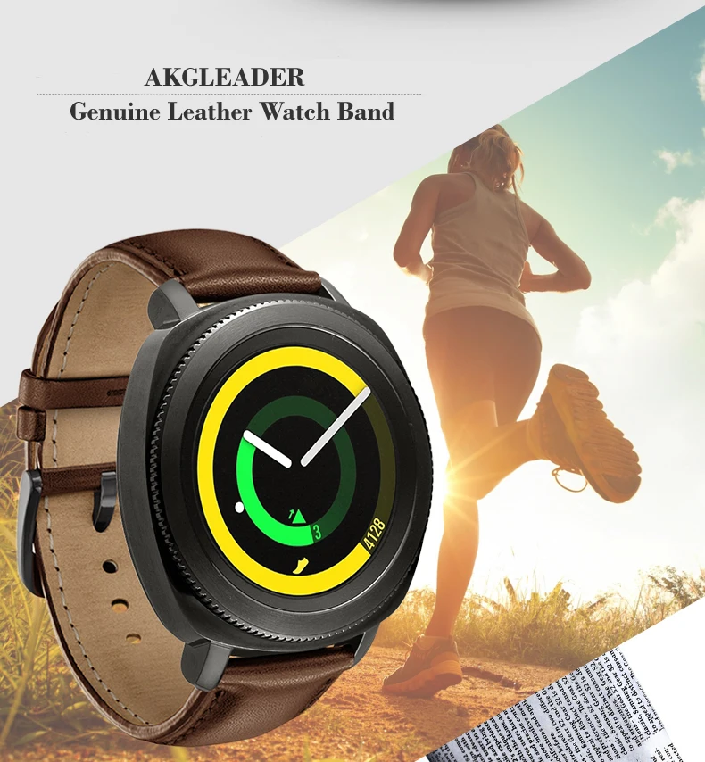 Ремешок из натуральной кожи для Samsung Gear Sport S2 классический браслет наручных часов