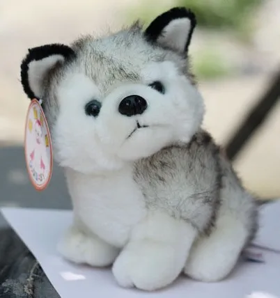 688 15 De Réductioncandice Guo Super Mignon Peluche Animal Petit Chien Gris Husky Peluche Jouet Cadeau Danniversaire 20 Cm 1 Pc In Animaux En