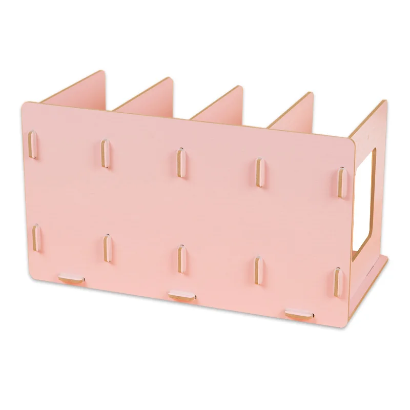 Cena Drewno DIY Desktop czasopisma książki regały magazynowe książka półka ekspozycyjna stojak Mesh organizer na biurko regał Bookend