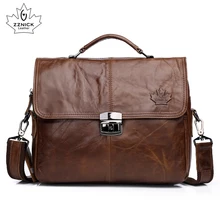 Сумка-мессенджер из натуральной кожи для мужчин, сумка через плечо, деловой портфель для ноутбука, чехол для документов, кожаные сумки, модные zznick