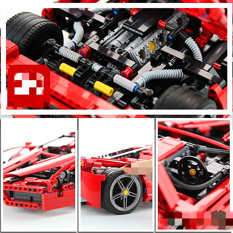 Technic car  Racers Technic ENZO 1:10 Super Sports Car Enzo Model Blocks Set Brick Children