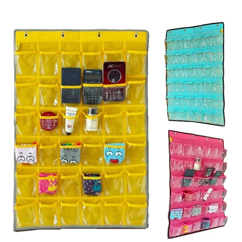 

Colorful 36 Multi-Pocket Transparent Grid Storage Bag Universal Multilayer Dormitory Classroom Organizer
