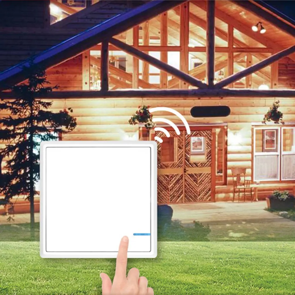 

One Button Wireless Switch SW-K1&R02 86 Type RF Remote Wall Control Light Waterproof Panel Home 110V Drop Shipping Sale