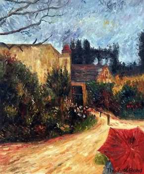 

Landscape Canvas Wall Art Pissarro's Garden, Pontoise 1881 Paul Gauguin Oil Paintings Home Decor High Quality