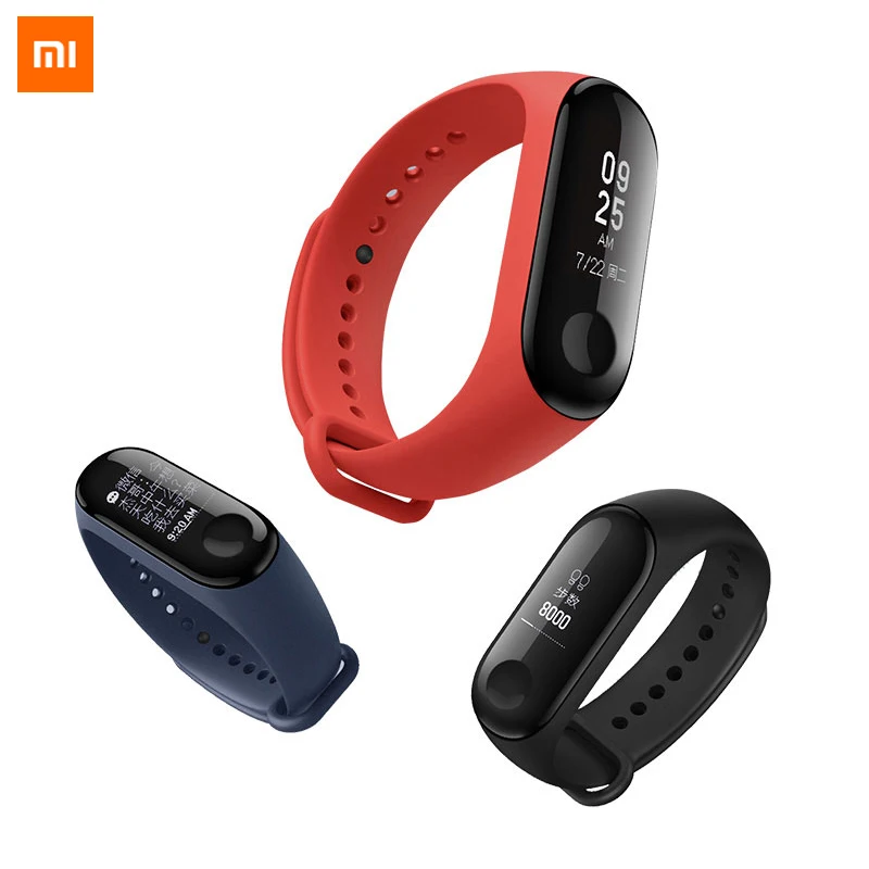 

Xiaomi Mi Band 3 Smart Wristband Fitness Bracelet MiBand Band3 0.78 inch OLED Touch Screen Message Heart Rate Time Smartband