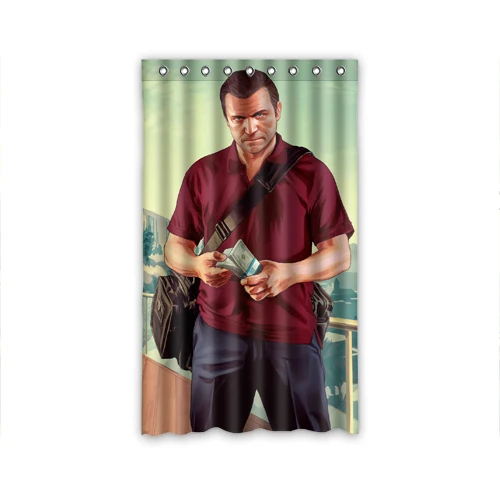 Modern Design Grand Theft Auto V Window Curtains For Bedroom Printed