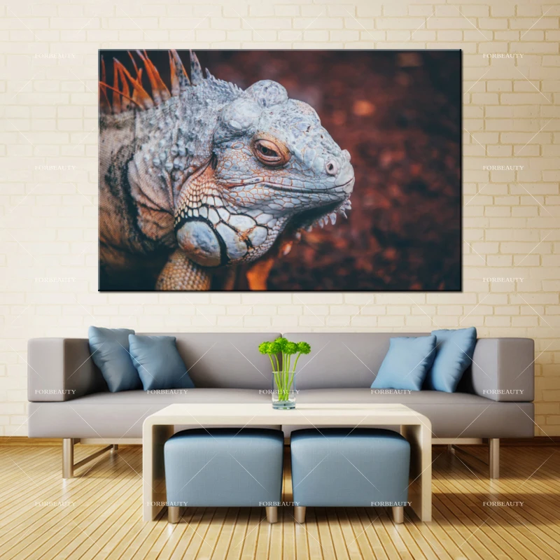 

Forbeauty Canvas Painting Wall Art iguana_reptile_scales Spray Printing Waterproof Ink Home Decor