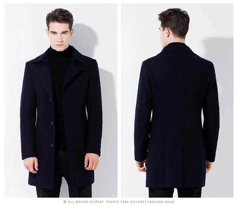 BOLUBAO, высококачественное мужское шерстяное пальто, мужское повседневное Брендовое толстое шерстяное пальто, зимнее Новое мужское роскошное шерстяное пальто
