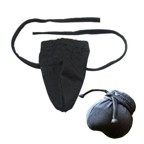 Sexy Mens Tie Up Penis & Ball Harness Pouch G string Underwear Briefs Bikini Thong Lingerie For