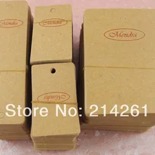 Ювелирные украшения в крафт-упаковке карты на заказ логотип/серьги карты/ожерелье карточки с логотипом на заказ