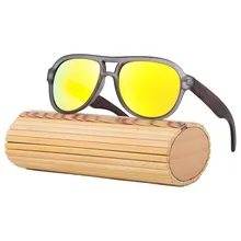 2017 Handmade Original Bamboo Sunglasses Women UV400 Polarized Brand Designer Sport Wood Sun glasses Female With Box LS5004