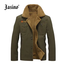 Jasino brand casual men retro denim jackets coat army military warm jeans jackets parkas wind breaker men camouflage fur jacket