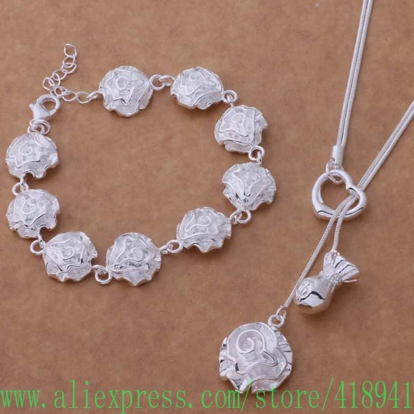 

925 sterling silver Jewelry Sets Bracelet 023 + Necklace 488 /eefamvma bfhajwoa AS211