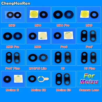 

ChengHaoRan for MEIZU MX3 MX4 MX5 MX6 Pro6 Pro7 Plus M15 15 Plus E E2 E3 Back Rear Camera Lens Glass Cover with Adhesive Sticker