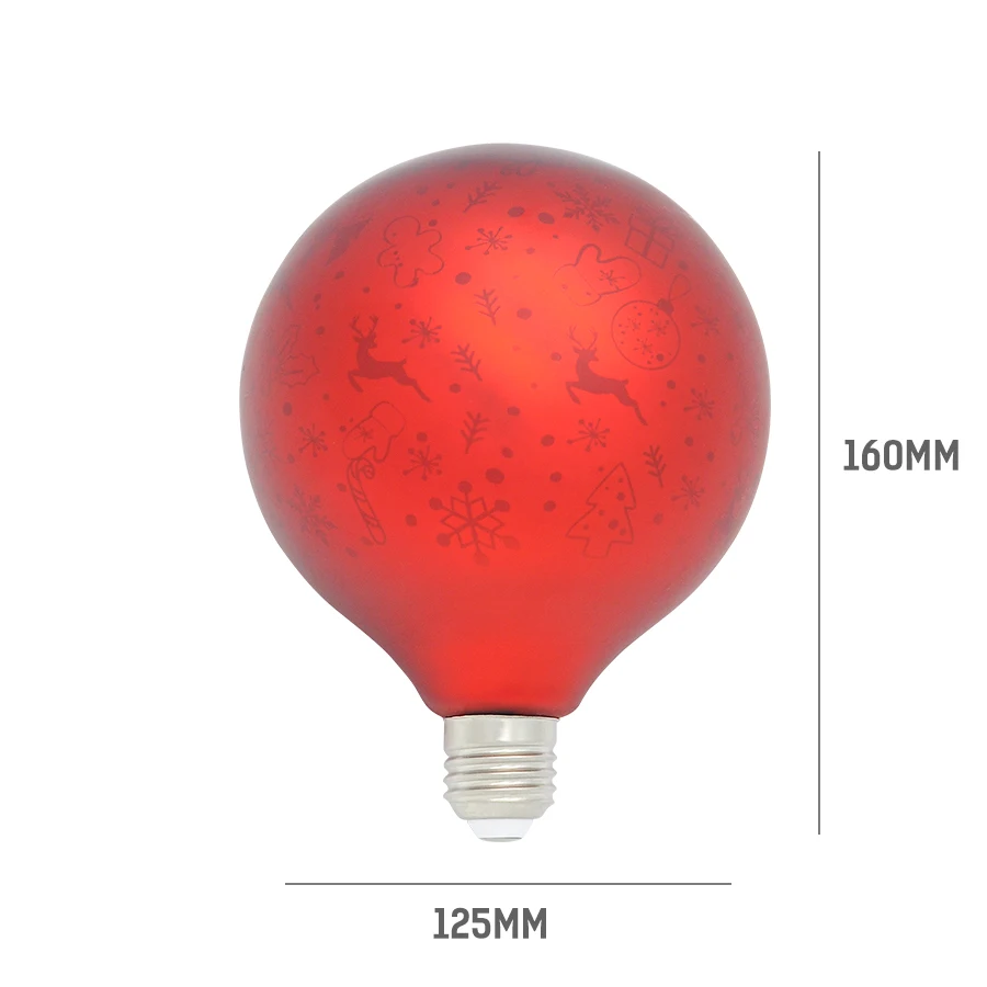 85-265 в 3D светодиодный светильник для праздника 3-6 Вт E27 светодиодный креативный комический светильник кафе бар Свадебная вечеринка праздник Рождество Декор - Испускаемый цвет: Christmas pattern