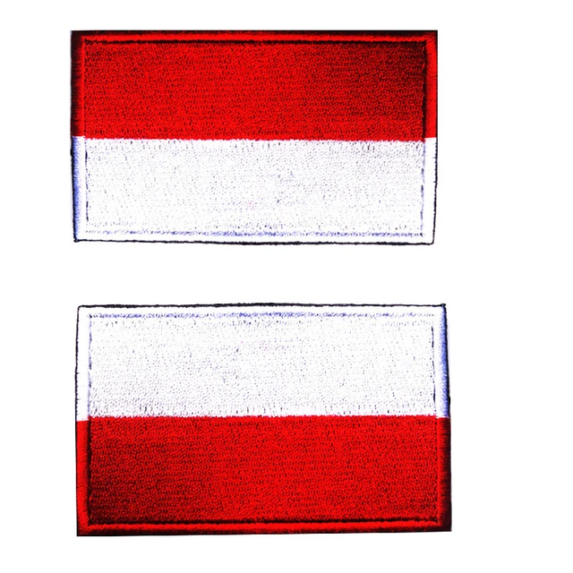 embroidery badge indonesian polish national flag of poland