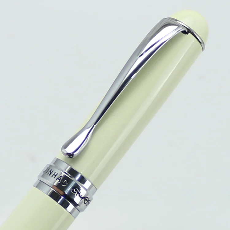 JINHAO 750 деловая шариковая ручка цвета слоновой кости, белые и серебряные Канцтовары, офисные принадлежности, ручка для письма