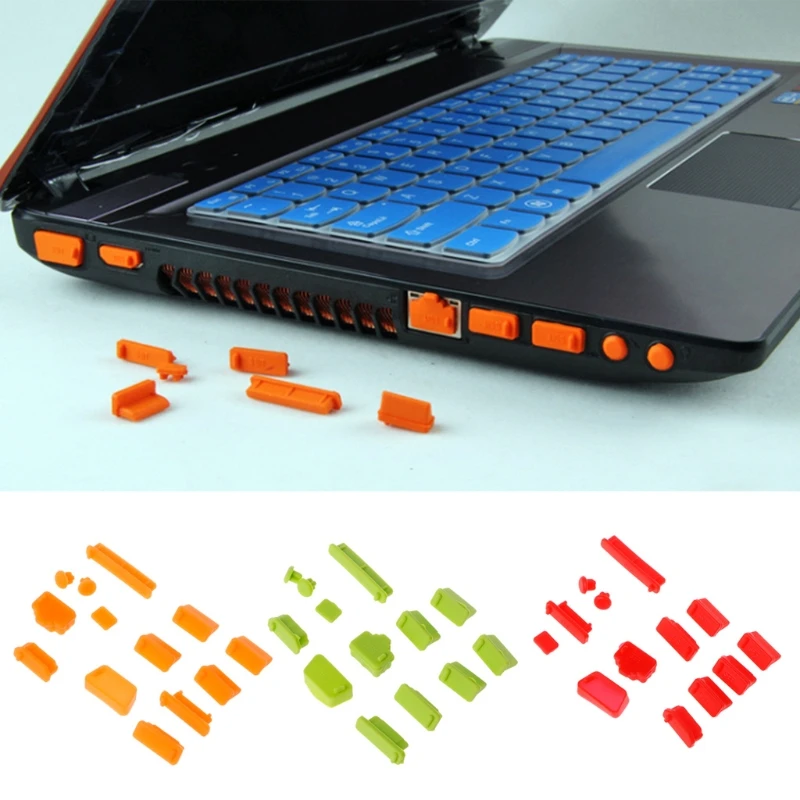 

13pcs/set Colorful Silicone Laptop Anti Dust Plug Cover Stopper Universal dustproof