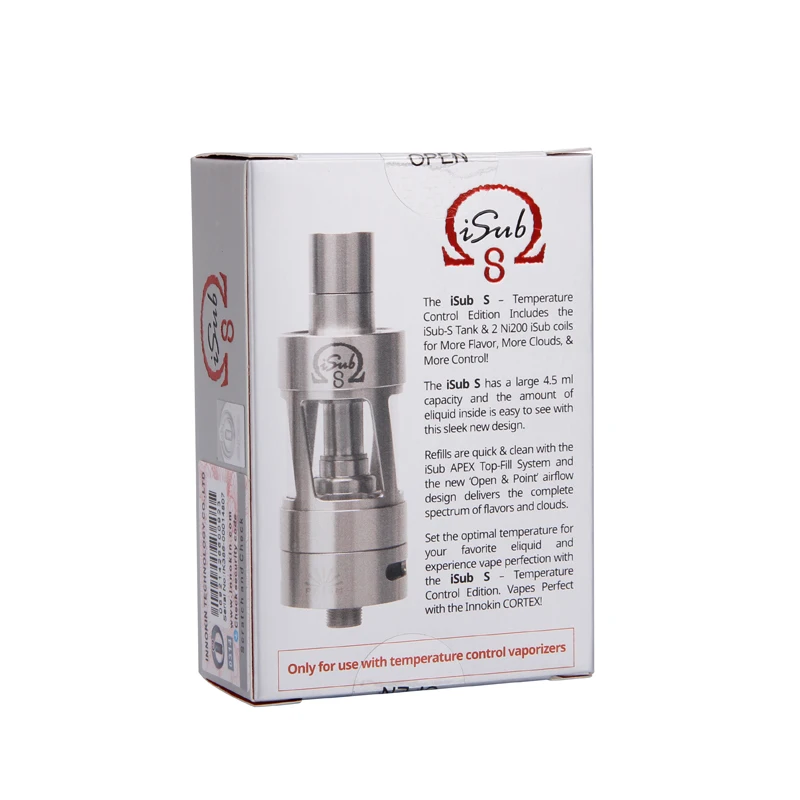 Оригинальный Innokin iSub S TC атомайзер 4 5 мл топ заполнение регулятор температуры бак
