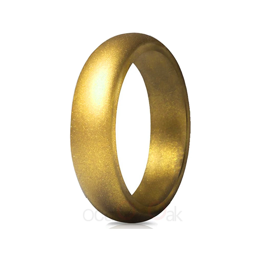 

New Food Grade FDA Silicone Finger Ring 5.7mm Hypoallergenic Crossfit Flexible Gold Rubber Ring For Men Women Wedding Jewelry