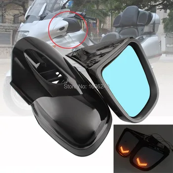 

Bright Black Motorcycle LED Turn Signal Rearview Side Mirrors Fits For BMW K1200 K1200LT K1200M 1999-2008