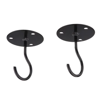 

2Pcs Ceiling Hook Hanger Plate 65mm Diameter with Matching Screw White/Black/Red Bronze