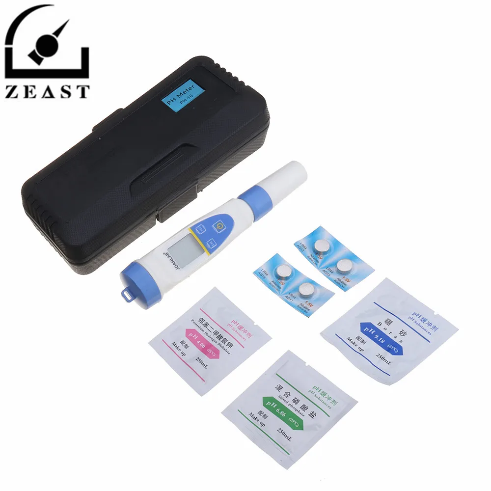 

Portable Digital PH TEMP Meter PH 0.00-14.00 Accuracy ATC Water Quality Pen Tester Test Measurement LED with Backlight PH-100