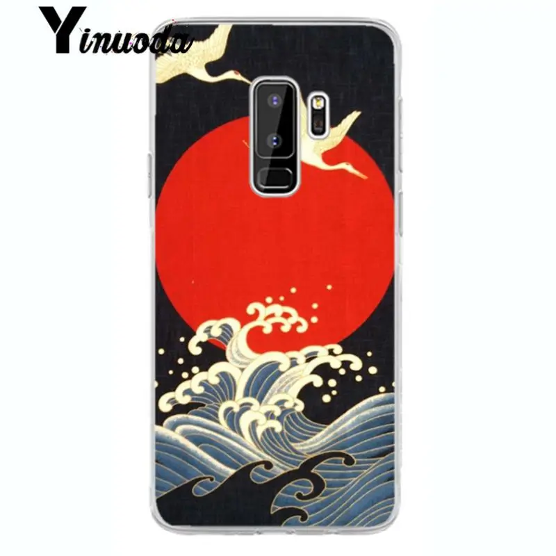 Wave Art Japanese Green Illust  