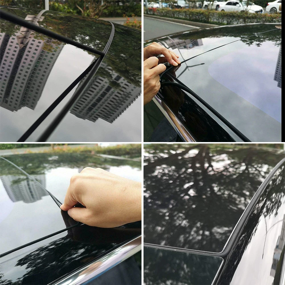 

Easy Apply Waterproof Silicone Sealing Strip Dustproof Durable Sound Proof Car Sunroof No Trace Windshield For Tesla Model 3