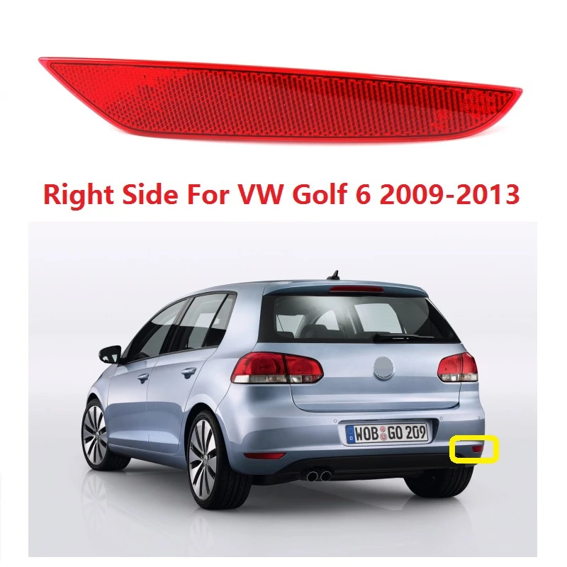 Правая сторона для VW Golf A6 MK6 2009 2010 2011 2012 2013 авто-Стайлинг задний бампер угловой декоративный рефлектор накладные свет лампы