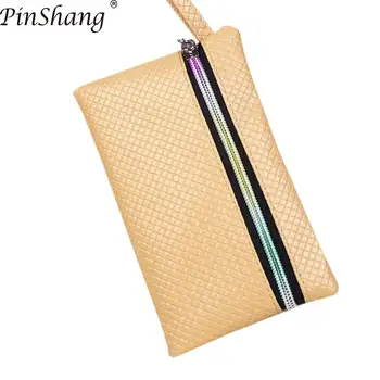 

PinShang Women's Handbag Hardwearing PU Leather Multi Color Zipper Closure Hand-take Wallet Mini Purse Bags for Women 2018 ZK40