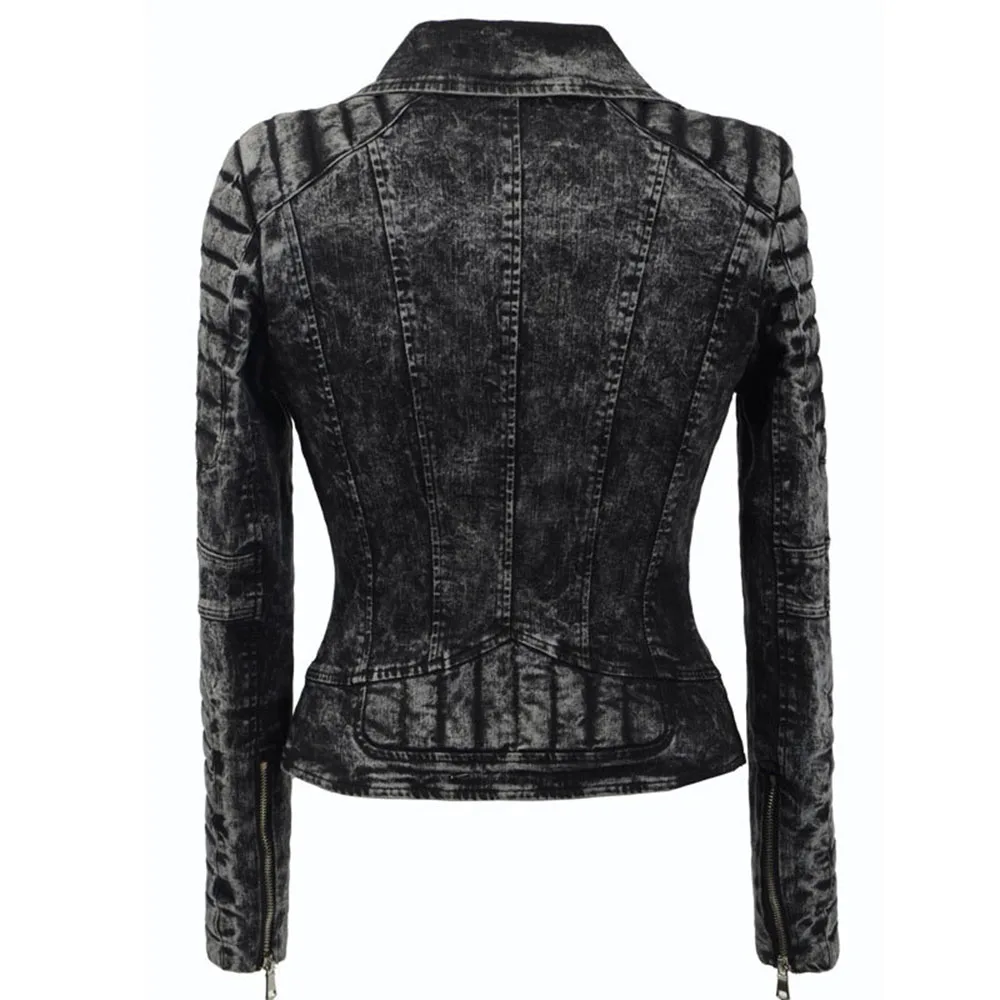 Женское весеннее пальто, черная модная мотоциклетная куртка, верхняя одежда из искусственной кожи, куртка из искусственной кожи в готическом стиле, пальто из искусственной кожи