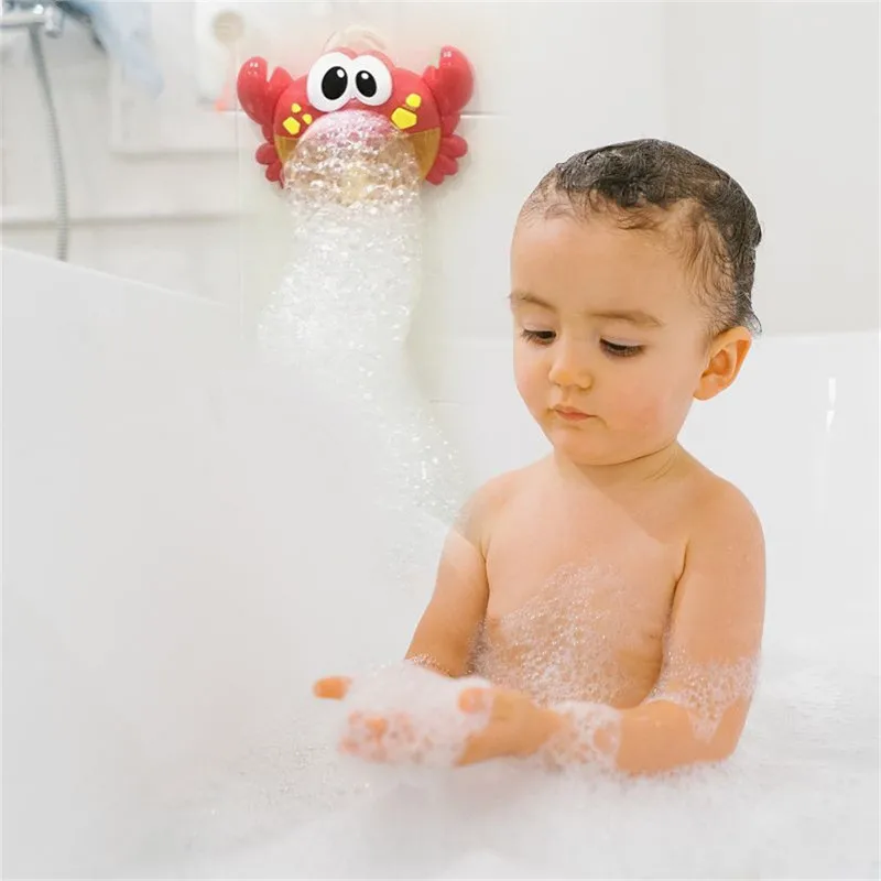 New Blowing Bubbles Toys for Kids Soap Bubble Machine baby Music Bath Toy Outdoor Big Crab Bubble Maker child gift