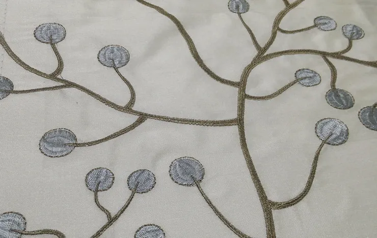 По всей поверхности вышивка шелк как маленькая ветка листья цветок декоративная наволочка для подушки стул обивка ткань 140 см по метру