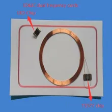 100 шт./лот) T5577+ сменных маркеров UID RFID карта с двумя ЧИПАМИ Близость перезаписываемый брелок для 125 кГц 13,56 МГц смарт-карт для доступа Управление