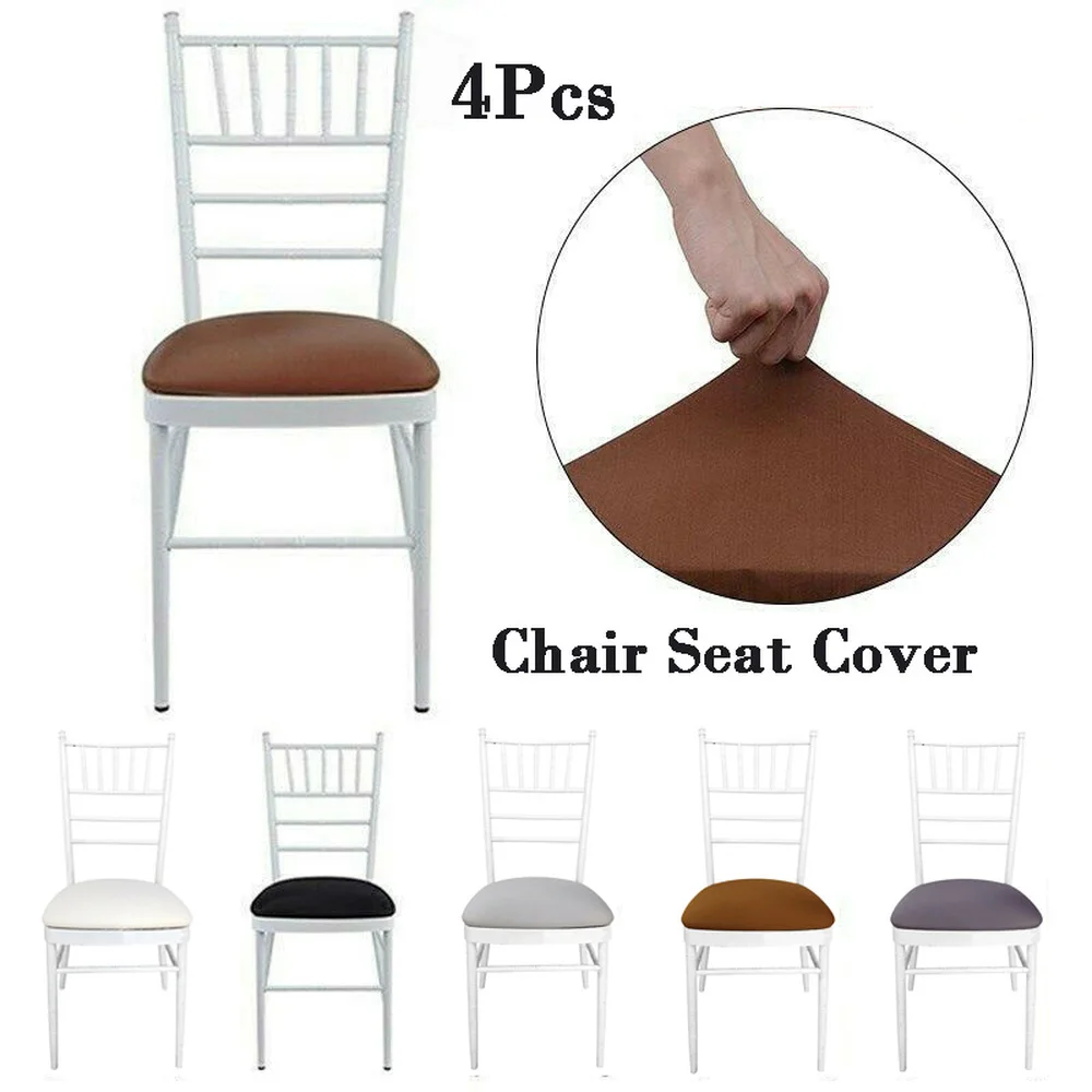 

4Pcs Modern Round Removable Elastic Stretch Slipcovers Seat Protector Stretch Case Durable Anti-dirty Chair Cover 45cm-50cm