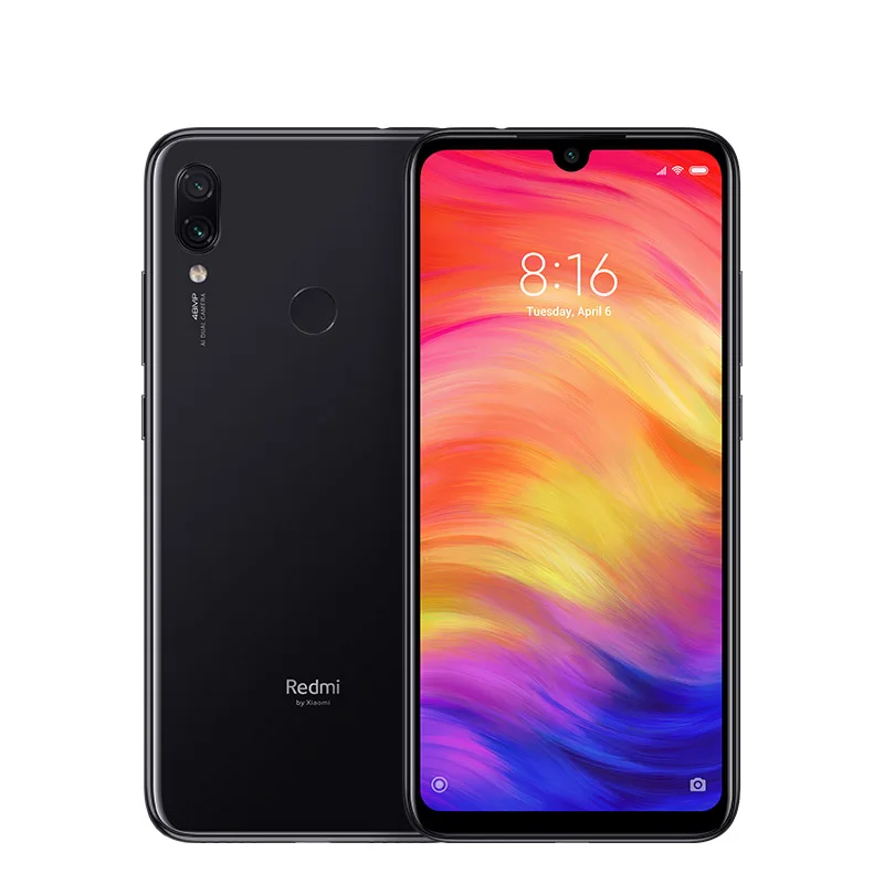 Официальный процессор Xiaomi Redmi Note 7 Pro 6 ГБ ОЗУ 128 Гб ПЗУ Восьмиядерный процессор 48MP IMX586 камера 4000 мАч смартфон - Цвет: Черный