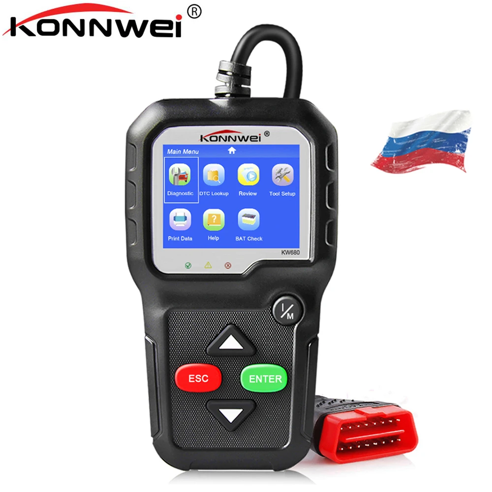 ODB2 KONNWEI KW680 Car Diagnostic Tool OBD2 Automotive Scanner Better AD410 Engine Fault Code Reader Scan Tool obd 2 Autoscanner ODB2 KONNWEI KW680 Car Diagnostic Tool OBD2 Automotive Scanner Better AD410 Engine Fault Code Reader Scan Tool obd 2 Autoscanner
