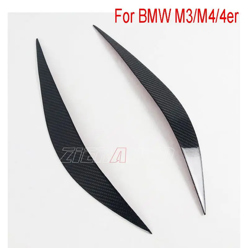 Ушко из углеродного волокна для BMW M3 M4 F80 F82 F83 F32 F33 F36 наклейки на фары волокна|eyelids