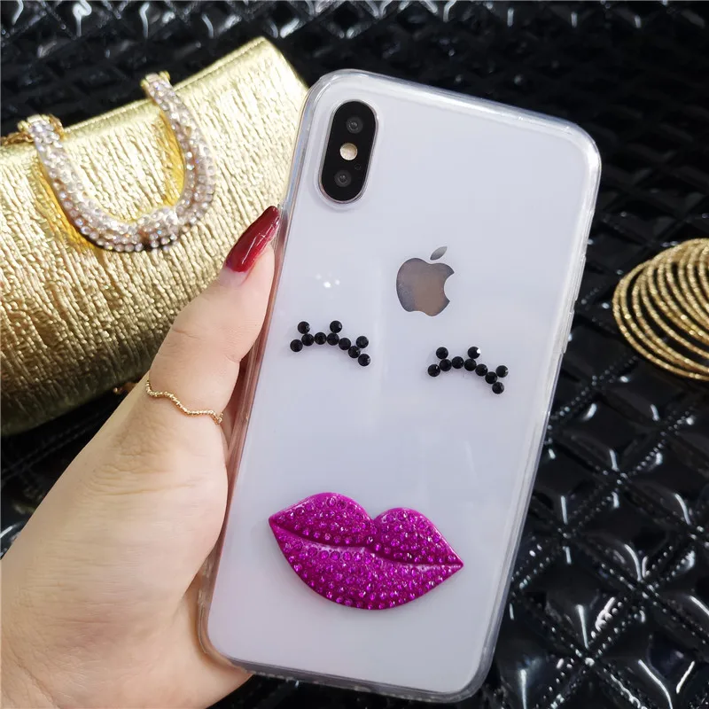 Чехол XSMYiss для SamsungS6 S7 S8 S9 S10 PLUS Lite Note5 8 9 с милыми блестящими стразами и